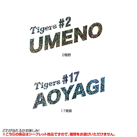シークレットネームホログラムステッカー（全14種） - 阪神タイガース