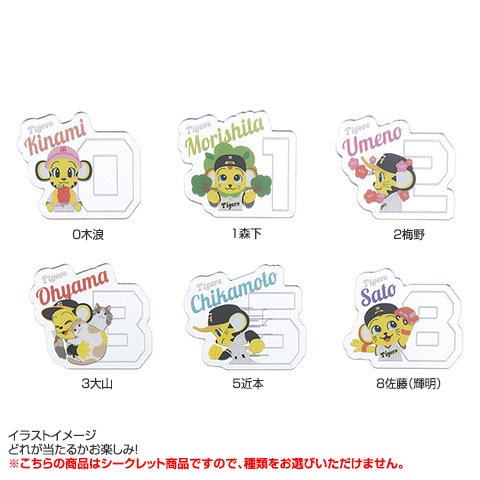 阪神タイガース シークレットアクリルミラー キーホルダー＆ピンバッチ