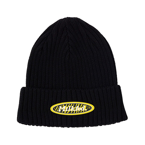 MILKFED.×TIGERS OVAL LOGO KNIT CAP BLACK - 阪神タイガース MILKFED.×TIGERS OVAL LOGO KNIT CAP BLACK - 阪神タイガース