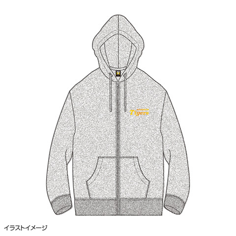 GOLDプリントフルジップパーカー グレー☆受注生産品☆ - 阪神