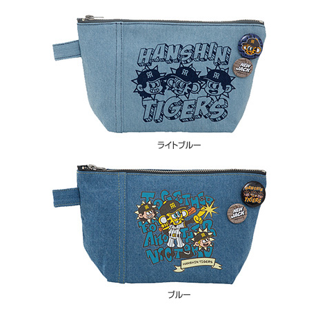 NEW JACK×Tigers 缶バッジ付きデニムポーチ - 阪神タイガース公式