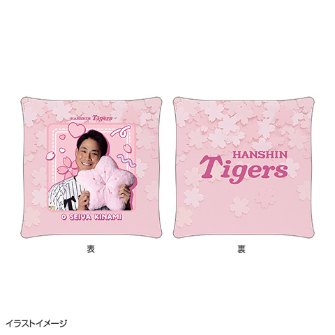 キムミヌ 直筆サインクッション T-SHOP限定】2026選手桜 スクエアクッション☆受注生産品☆ - 阪神