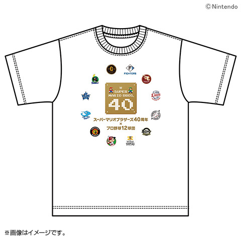 スーパーマリオブラザーズ40周年×プロ野球12球団】Tシャツ - 阪神