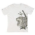 YB　和柄Ｔシャツ（虎吠）　ホワイト　メンズ