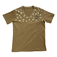 YB　モノグラムVネックTシャツ　カーキ　メンズ