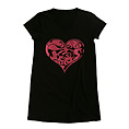 YB　トラハートロングTシャツ　ブラック　レディース