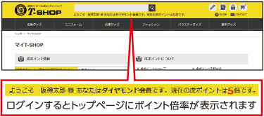 特集】ポイントガイド - 阪神タイガース公式オンラインショップ T-SHOP