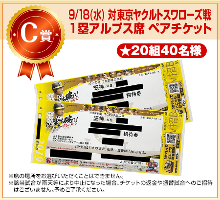 9/10 阪神タイガースvsDeNA 1塁アルプスペアチケット 阪神vsDeNA@甲子園 9月10日 ペアチケット - メルカリ