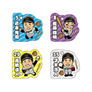 レトロ似顔絵マグネットステッカー