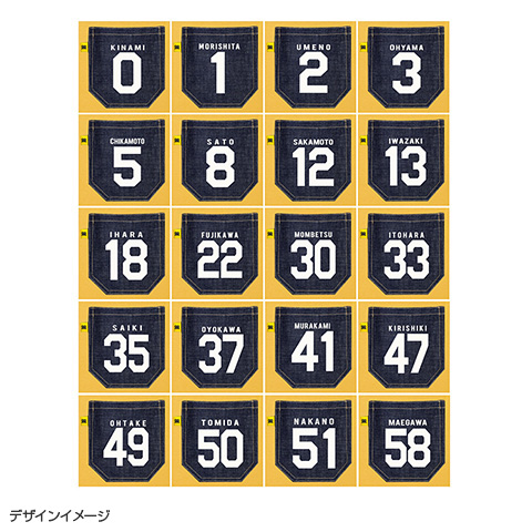 ☆ファンクラブ限定☆Tigers×江坂ジーンズ 90周年ロゴ・ナンバー