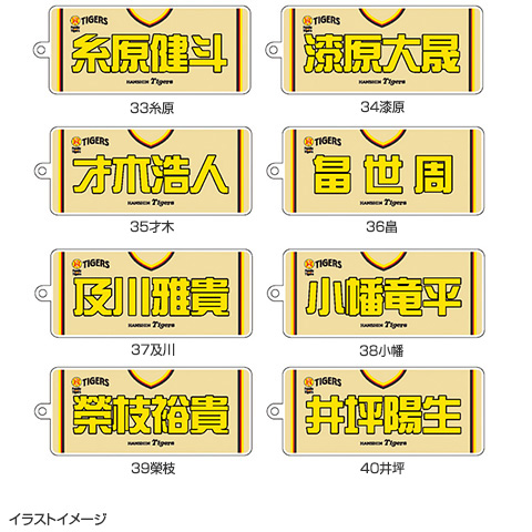 先行受注】Family with Tigers2025 選手キーホルダー - 阪神