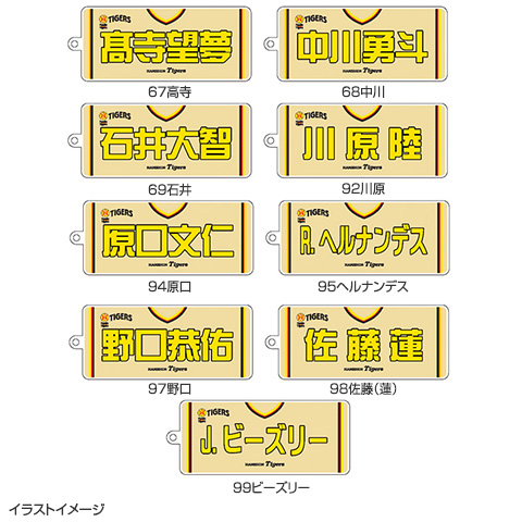阪神タイガースシークレットキーホルダー2025 才木 村上 桐敷 糸原 原口 阪神タイガース2025 選手開幕意気込みシークレットアクリル