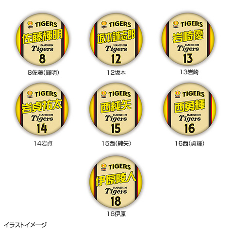 口コミ・レビュー評価が高いおすすめ人気商品の通販 Tigers2025 with 先行受注】Family 選手缶バッジ 阪神 - 応援グッズ