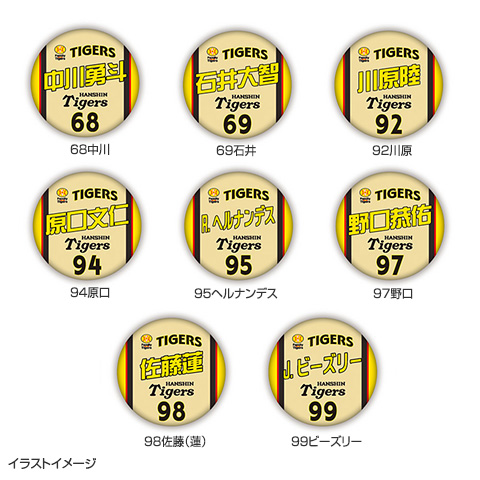 先行受注】Family with Tigers2025 選手缶バッジ - 阪神