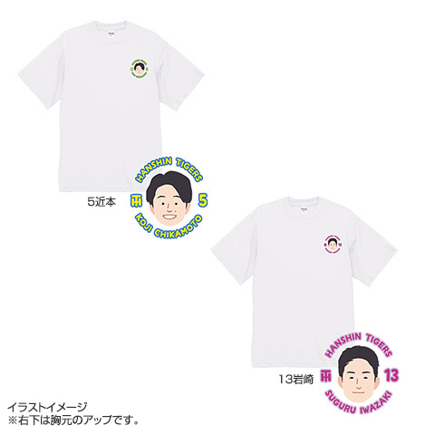 5[プロ野球 スポーツ 阪神タイガース 優勝記念 近本選手 5枚限定Tシャツ