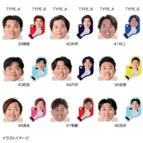 選手アクリルクリップセット☆受注生産品☆ - 阪神タイガース