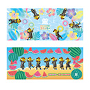 コラッキーフェイスタオル★受注生産品★