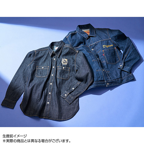 45rpm デニムシャツ　ジャケット　ロゴ刺繍 ☆ファンクラブ限定☆90周年限定ロゴ刺繍デニムジャケット
