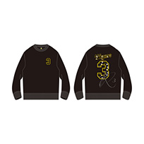 ナンバーデザインスウェットクルーネック（ブラック）★受注生産品★