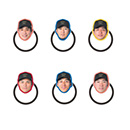 選手アクリルヘアゴム★受注生産品★