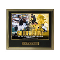 【T-SHOP限定】12.坂本誠志郎選手 2025三井ゴールデン・グラブ賞受賞記念 直筆サイン入りA3フォト特大パネル【BBM】★受注生産品★