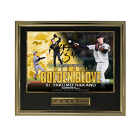 【T-SHOP限定】7.中野拓夢選手 2025三井ゴールデン・グラブ賞受賞記念 直筆サイン入りA3フォト特大パネル【BBM】★受注生産品★