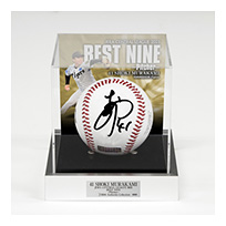 【T-SHOP限定】41.村上頌樹投手 2025ベストナイン受賞記念 直筆サイン入りボール（観賞用特製ケース付）【BBM】★受注生産品★