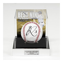 【T-SHOP限定】3.大山悠輔選手 2025ベストナイン受賞記念 直筆サイン入りボール（観賞用特製ケース付）【BBM】★受注生産品★