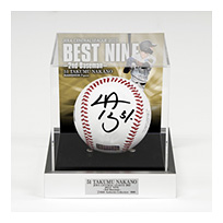 【T-SHOP限定】51.中野拓夢選手 2025ベストナイン受賞記念 直筆サイン入りボール（観賞用特製ケース付）【BBM】★受注生産品★