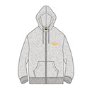 GOLDプリントフルジップパーカー グレー★受注生産品★