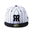 【59FIFTYキャップ】HANTIG PINSTRIPE WHITE BLACK