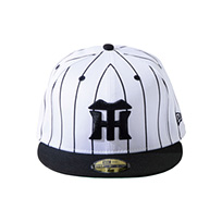 【59FIFTYキャップ】HANTIG PINSTRIPE WHITE BLACK
