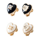 メタルフェイスハートイヤリング