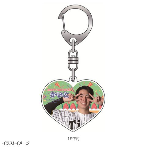 2026 タイガース バースデーアクリルキーホルダーハート型（3月