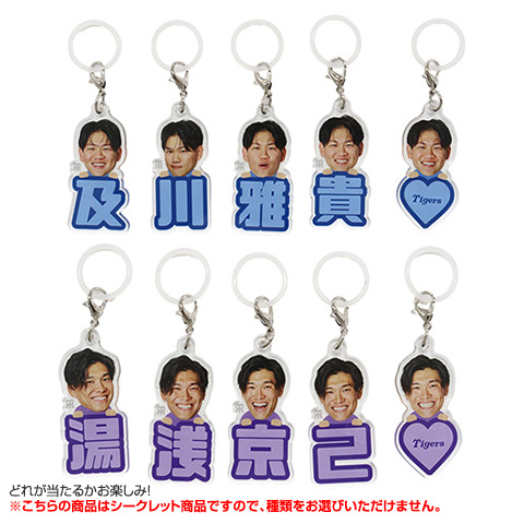 激レア阪神タイガースTORAKO限定アクリルキーホルダーセット T-SHOP限定】（8選手×5種）選手別シークレットTORACOお名前アクリル