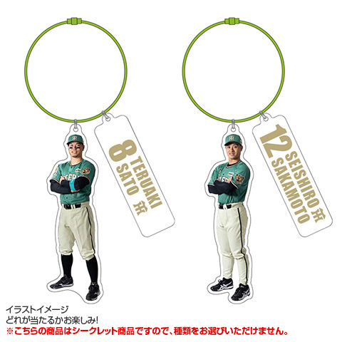 レア阪神タイガースグッズ 全8種）STADIUM HEROES DAY シークレットワイヤーリングアクリル