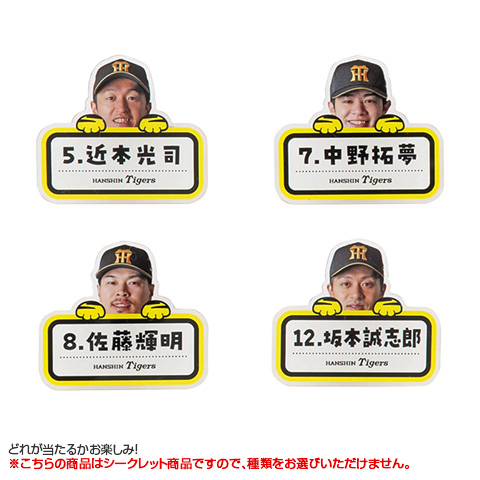 全12種）シークレットアクリルネームクリップ付きバッジ - 阪神
