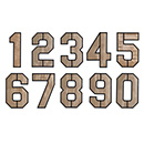 背番号ワッペン（0～9）【二桁用】ブロンズ×黒