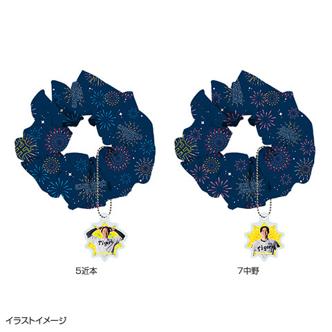 T-SHOP限定】選手花火 アクリルチャーム付きシュシュ☆受注生産品